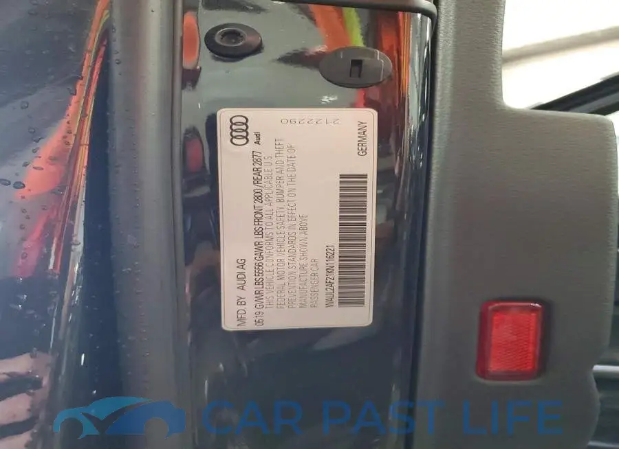 WAUL2AF21KN116221# 12