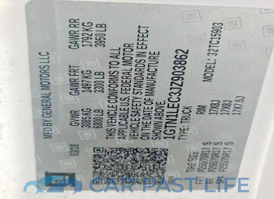 1GTN1LEC3JZ903862# 13