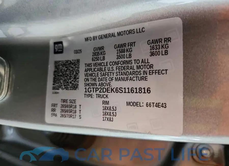 1GTP2DEK6S1161816# 13