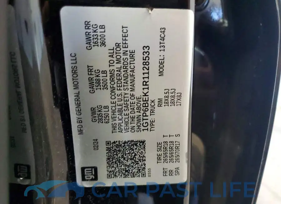 1GTP6BEK1R1128533# 13