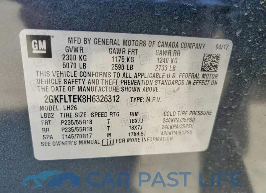 2GKFLTEK8H6326312# 13