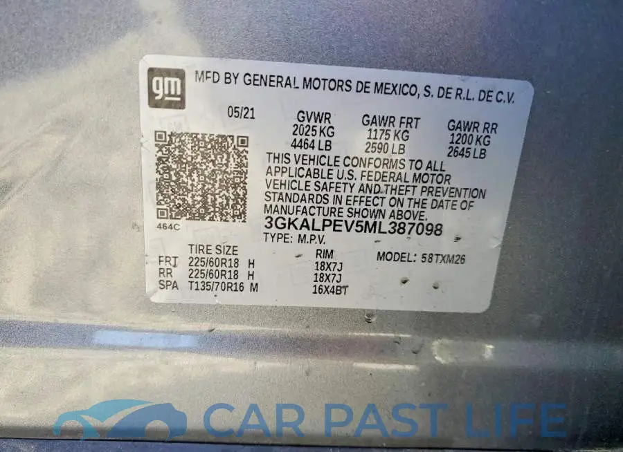 3GKALPEV5ML387098# 13