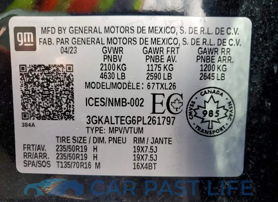 3GKALTEG6PL261797# 13