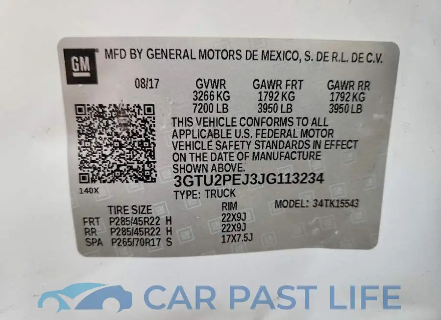 3GTU2PEJ3JG113234# 13
