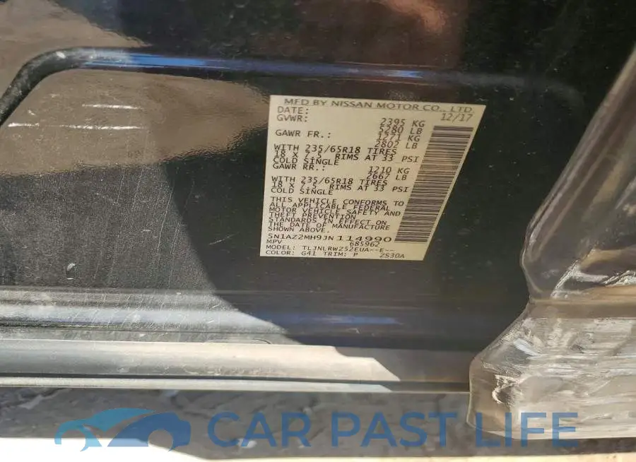 5N1AZ2MH9JN114990# 13