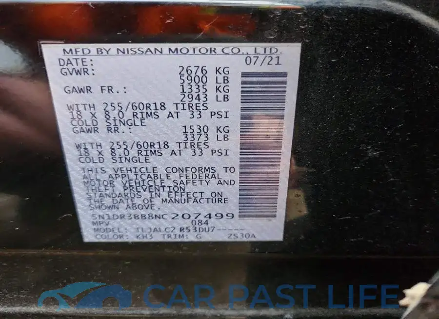 5N1DR3BB8NC207499# 13