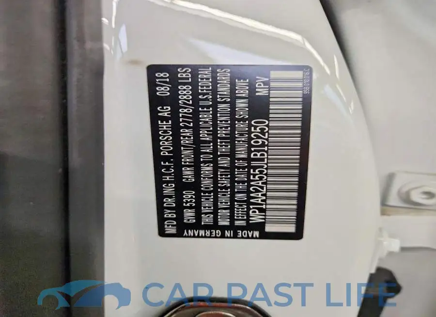 WP1AA2A55JLB19250# 12