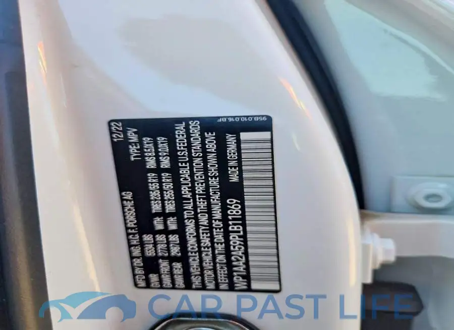 WP1AA2A59PLB11869# 13