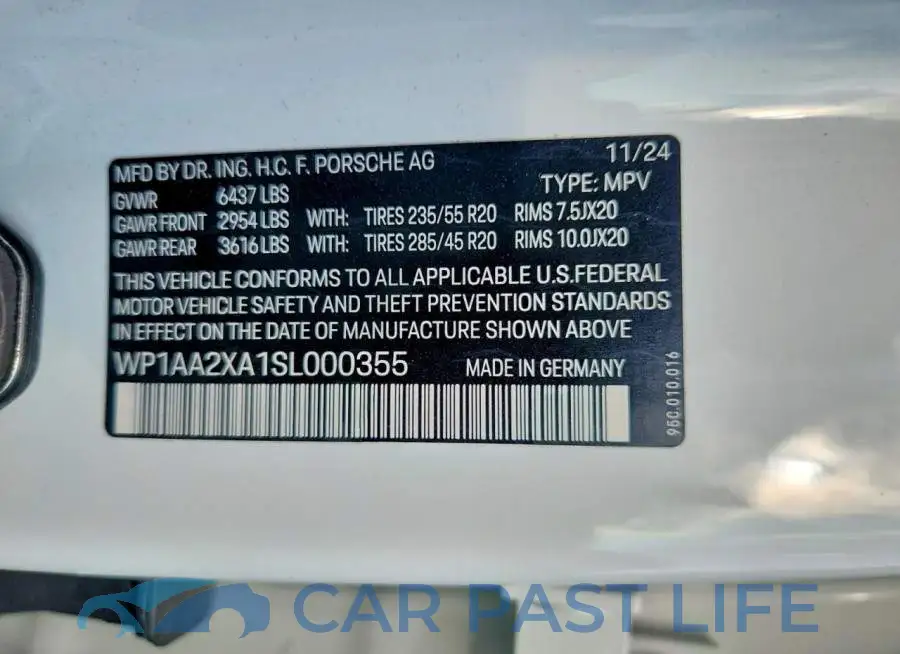 WP1AA2XA1SL000355# 13