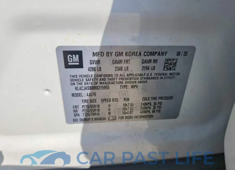 KL4CJASB8MB315955# 13