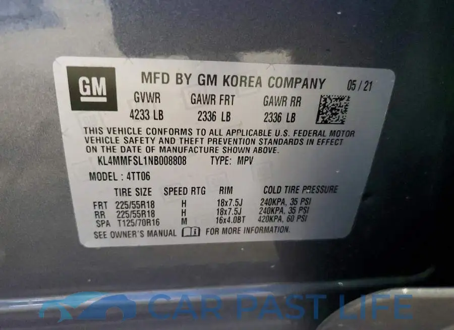 KL4MMFSL1NB008808# 13