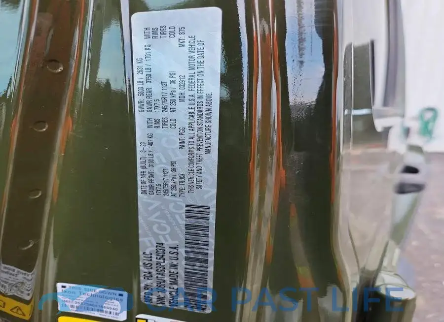 1C6HJTAG3PL540374# 12