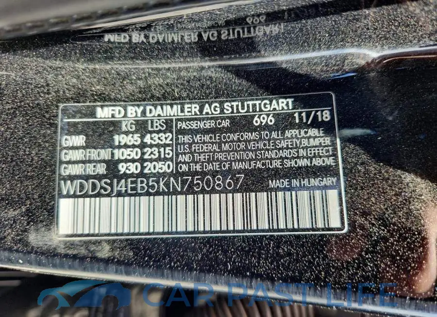 WDDSJ4EB5KN750867# 12
