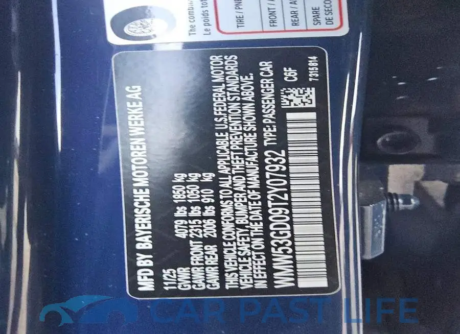 WMW53GD09T2Y07932# 12
