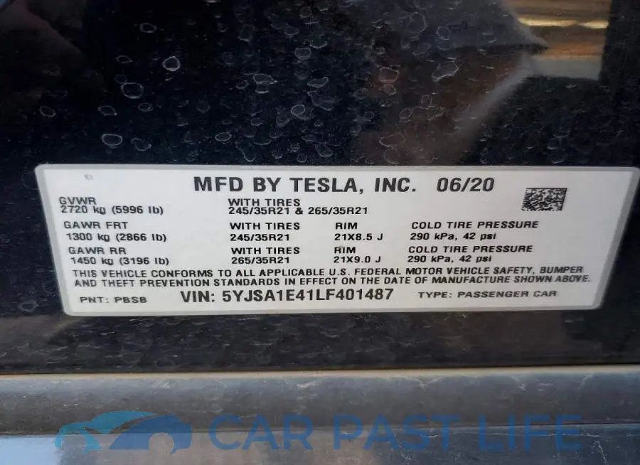 5YJSA1E41LF401487# 13