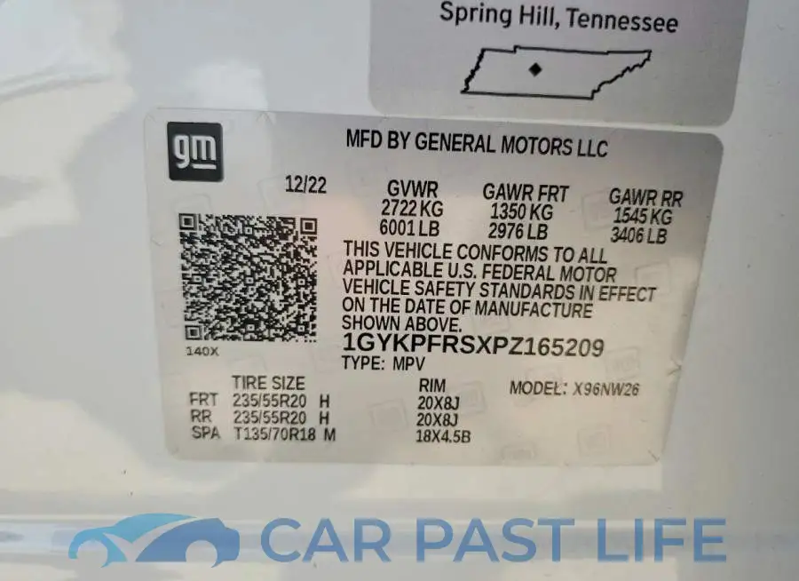 1GYKPFRSXPZ165209# 12