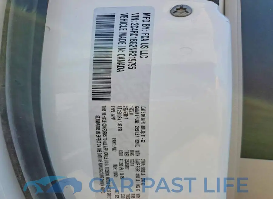 2C4RC1BG2NR219795# 13
