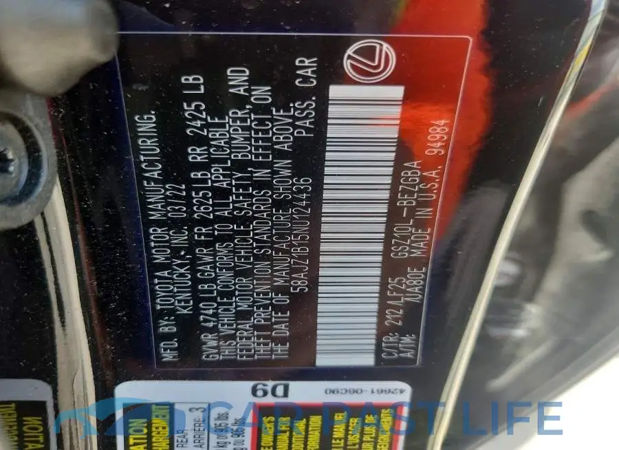 58AJZ1B15NU124436# 13