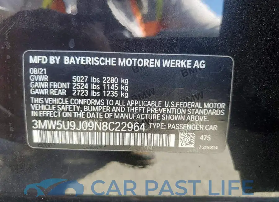 3MW5U9J09N8C22964# 12