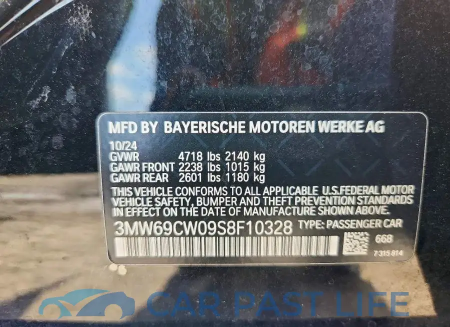 3MW69CW09S8F10328# 12