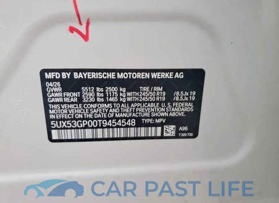5UX53GP00T9454548# 14