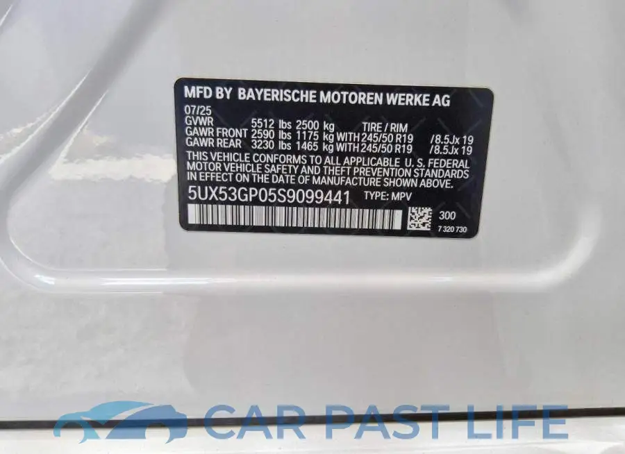 5UX53GP05S9099441# 13