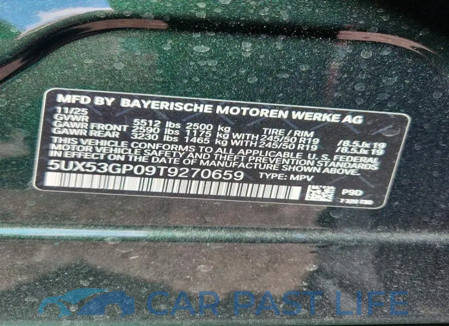 5UX53GP09T9270659# 13