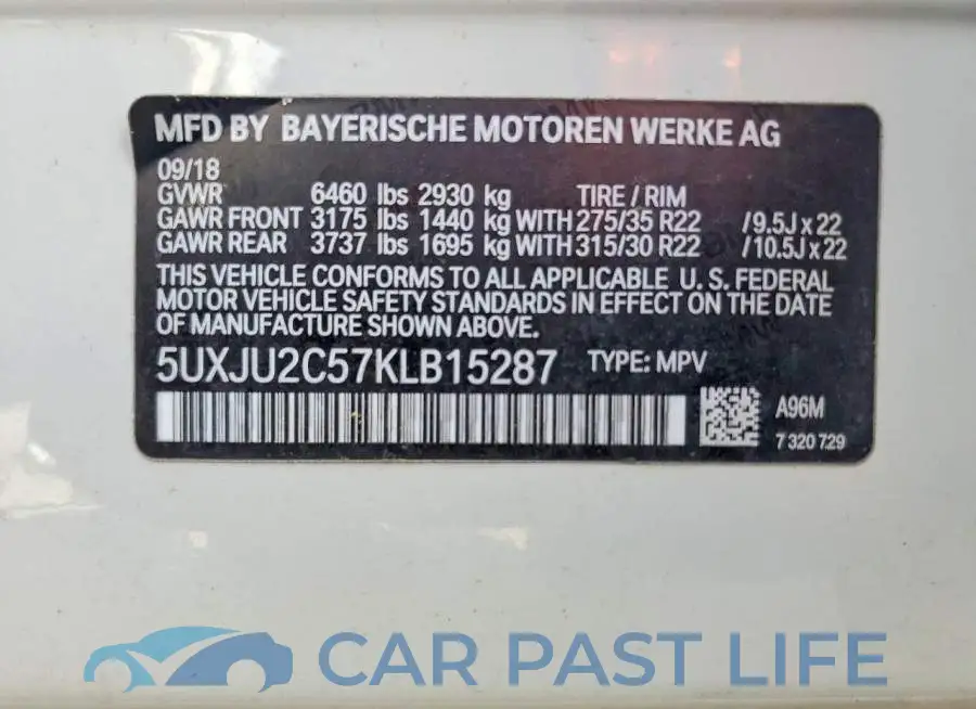 5UXJU2C57KLB15287# 13