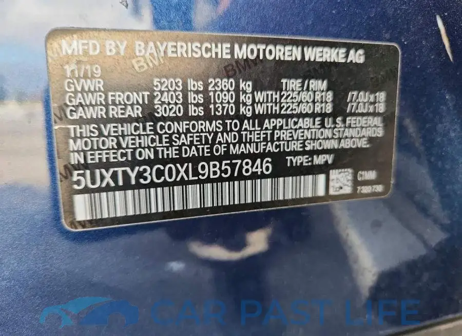 5UXTY3C0XL9B57846# 14