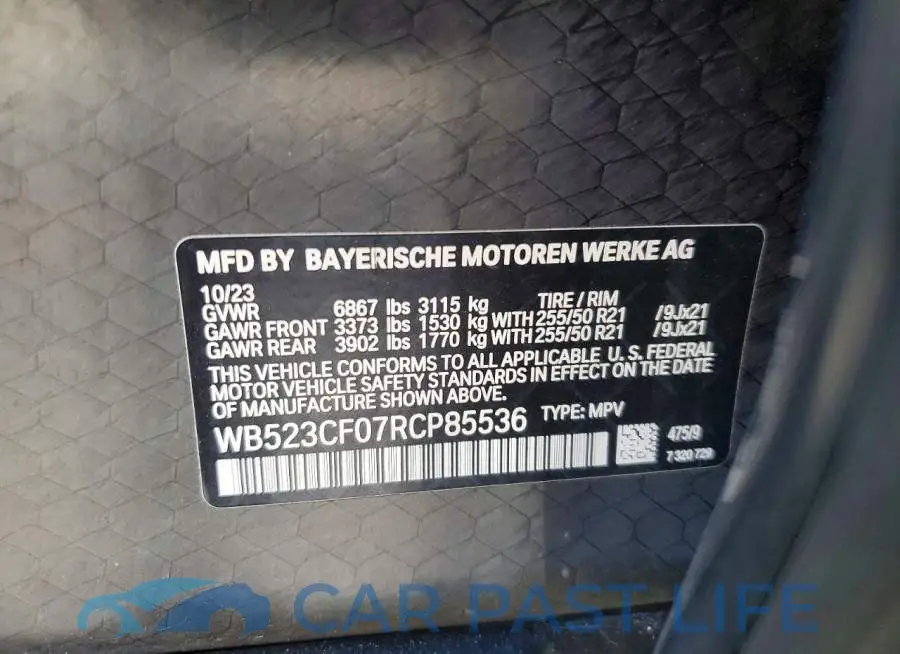WB523CF07RCP85536# 13