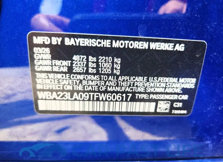 WBA23LA09TFW60617# 12
