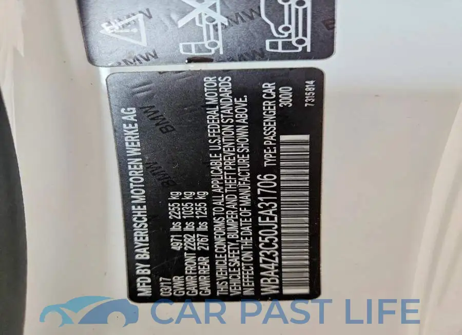 WBA4Z3C50JEA31706# 12