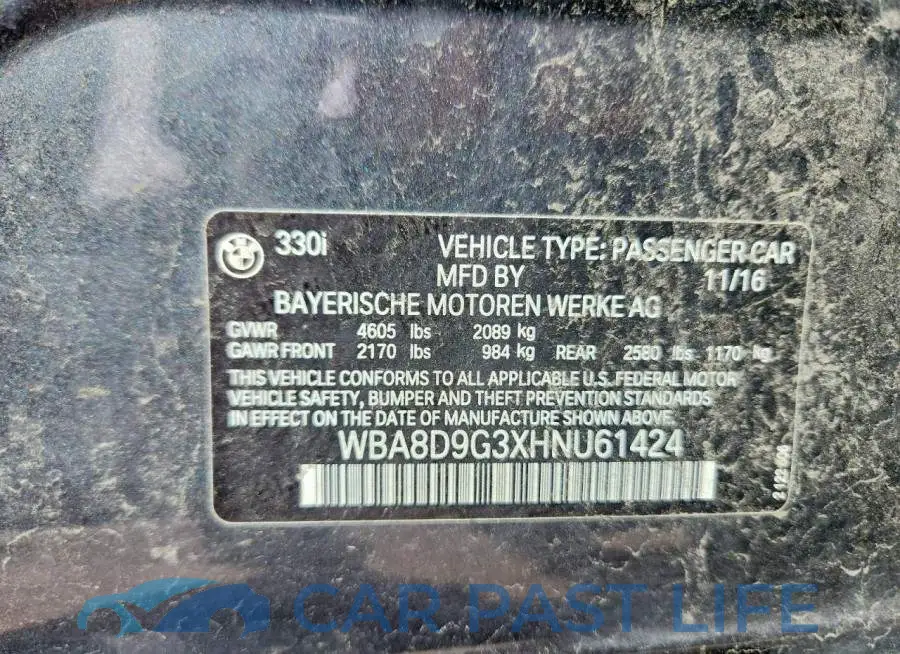 WBA8D9G3XHNU61424# 12