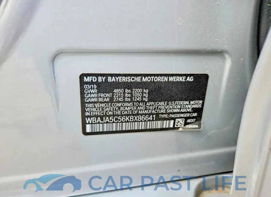 WBAJA5C56KBX86641# 12