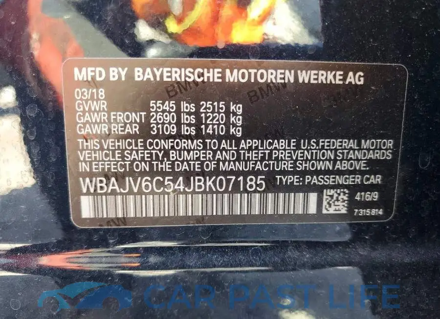 WBAJV6C54JBK07185# 12