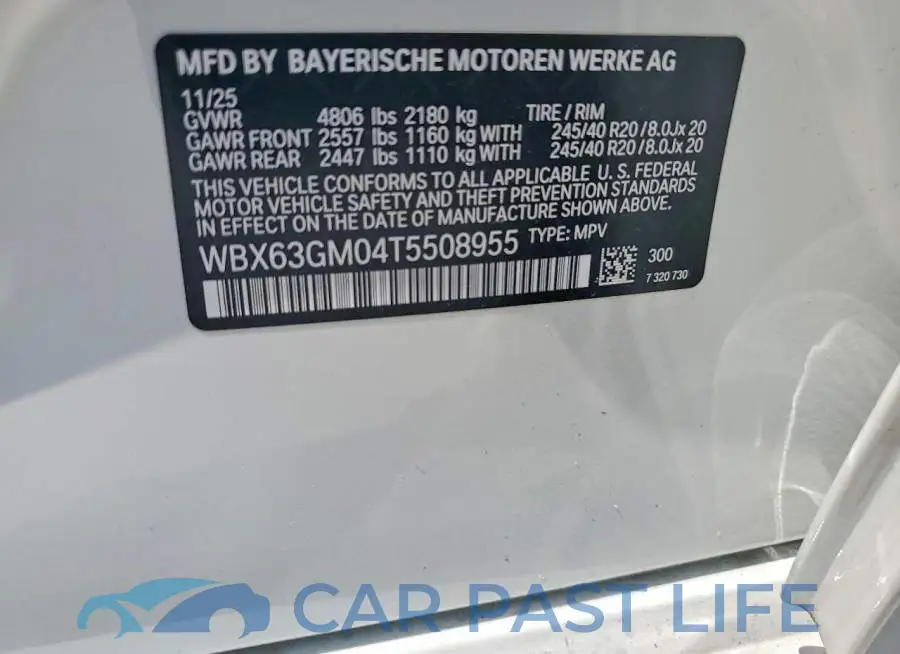 WBX63GM04T5508955# 12
