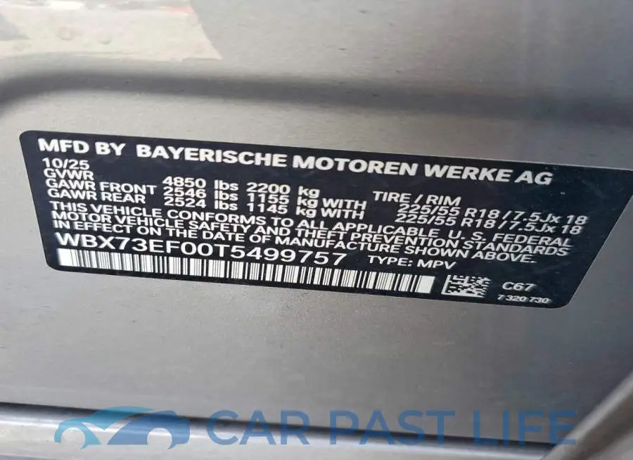 WBX73EF00T5499757# 13