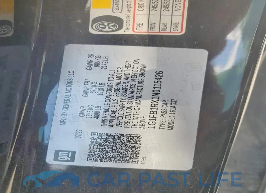 1G1FB1RX1N0115426# 12