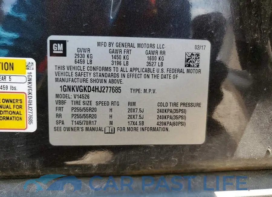 1GNKVGKD4HJ277685# 13