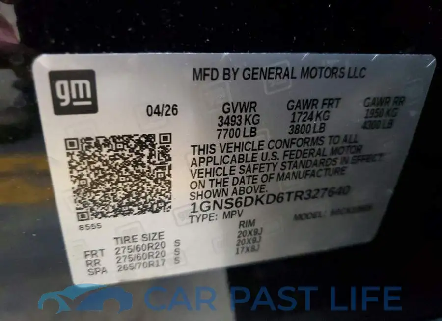 1GNS6DKD6TR327640# 13