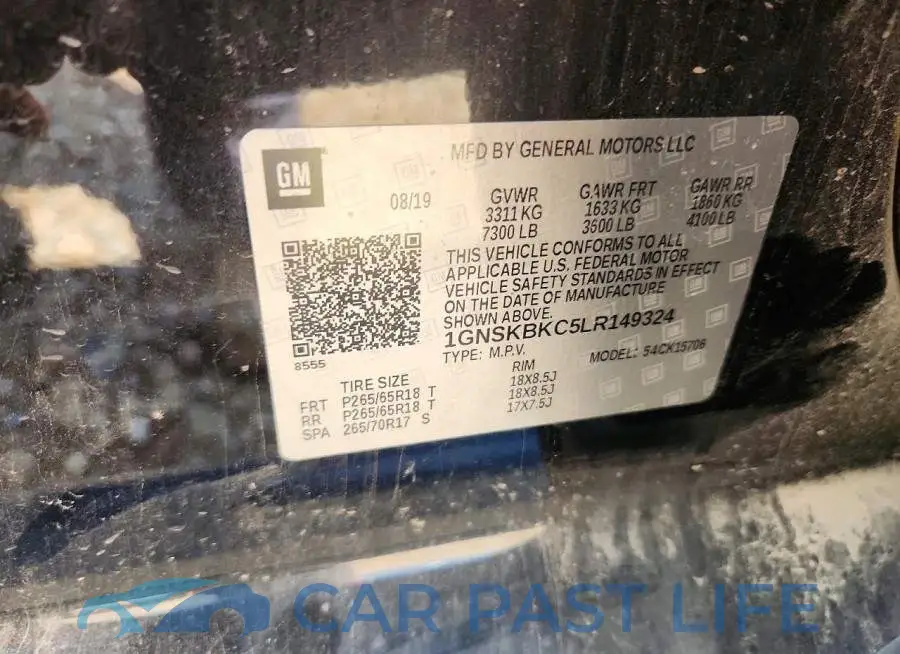 1GNSKBKC5LR149324# 14