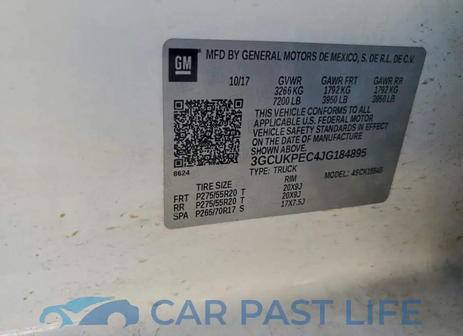 3GCUKPEC4JG184895# 13