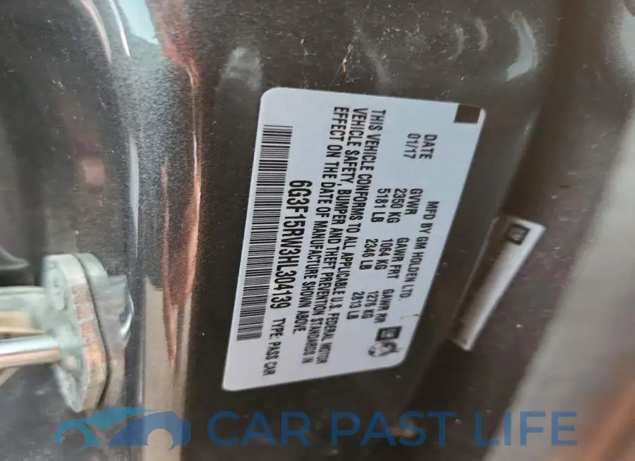 6G3F15RW3HL304139# 12