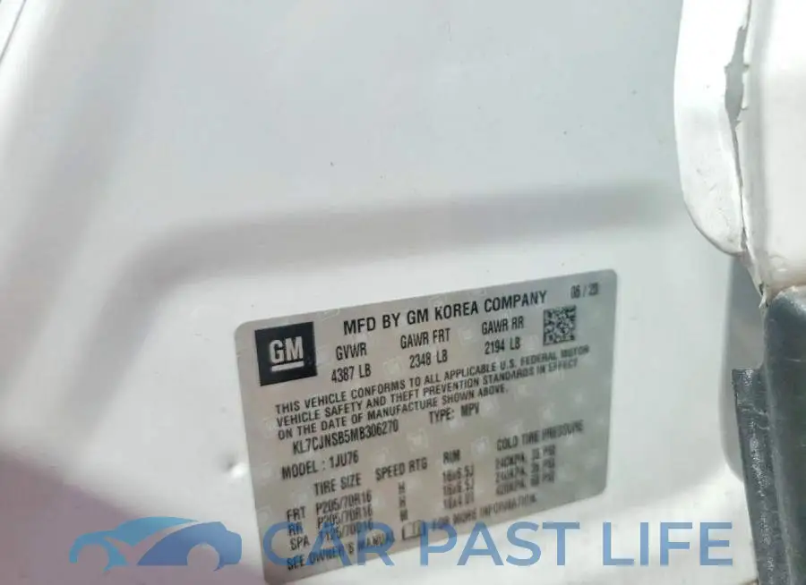 KL7CJNSB5MB306270# 13