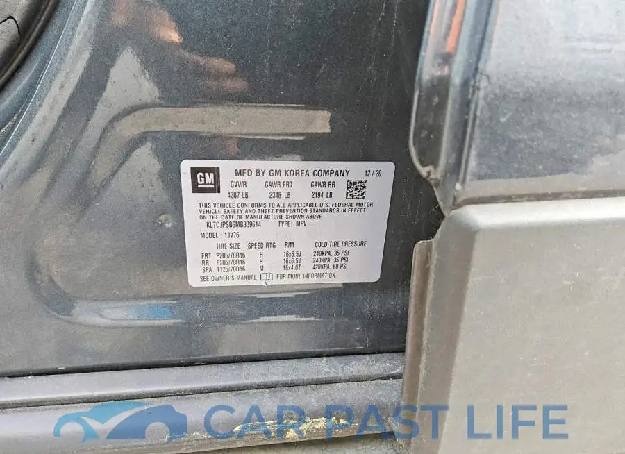 KL7CJPSB6MB339614# 13