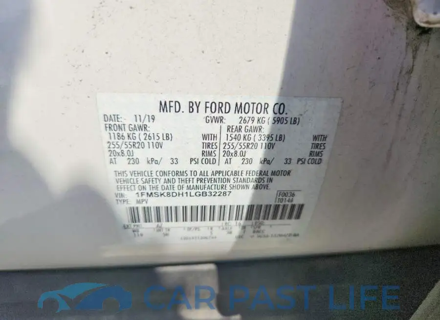 1FMSK8DH1LGB32287# 13