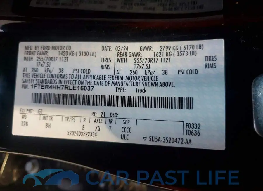 1FTER4HH7RLE16037# 12