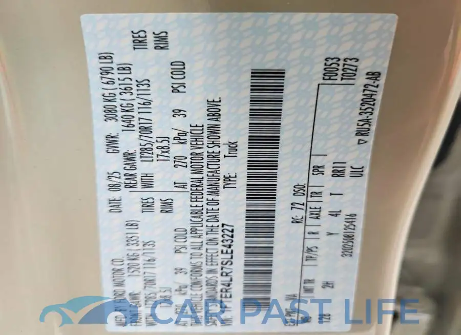 1FTER4LR7SLE43227# 12