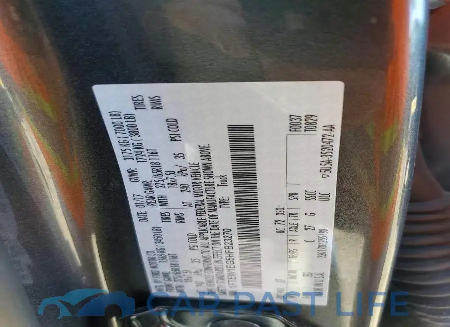 1FTEW1EG5HFB23270# 12