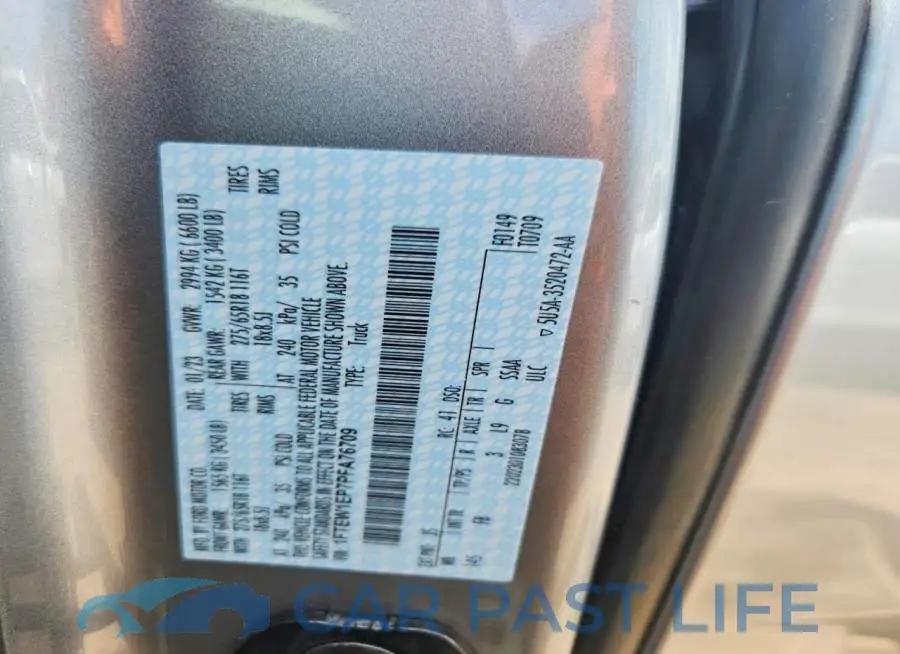 1FTEW1EP7PFA76709# 12